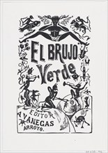 Demons troubling a sick man in bed, illustration for 'El Brujo Verde (The Green Magician)' edited by Antonio Vanegas Arroyo, ca. 1880-1910.