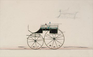 Design for 4 seat Phaeton, no top (unnumbered), 1850-70.