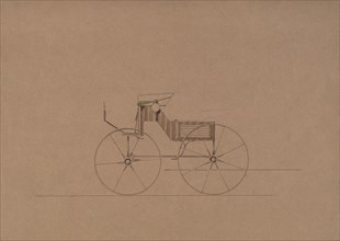 Design for 4 seat Phaeton, no top (unnumbered), 1850-70.