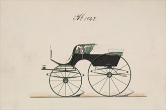 Design for 4 seat Phaeton, no top, no. 1047, 1850-70.
