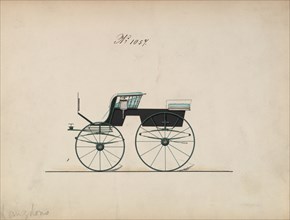 Design for 4 seat Phaeton, no top, no. 1057, 1850-70.
