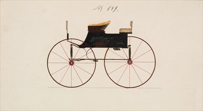 Design for 4 seat Phaeton, no top, no. 139, 1850-70.