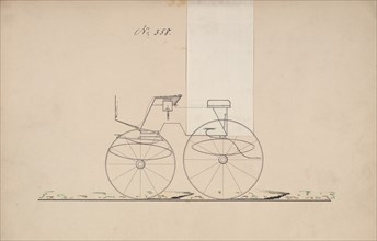 Design for 4 seat Phaeton, no top, no. 358, 1850-70.