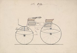 Design for 4 seat Phaeton, no top, no. 434, 1850-70.