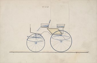 Design for 4 seat Phaeton, no top, no. 621, 1850-70.
