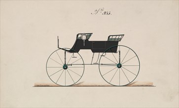 Design for 4 seat Phaeton, no top, no. 955, 1850-70.