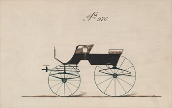 Design for 4 seat Phaeton, no top, no. 976, 1850-70.