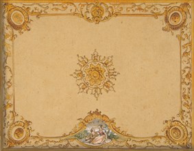 Design for a ceiling with painted decoration, 1830-97.
