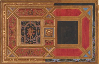 Design for a ceiling painted with grotesque motifs, 19th century.
