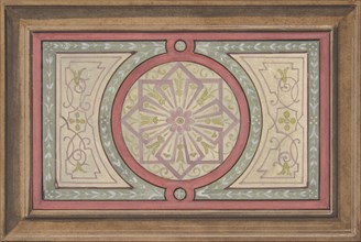 Design for a framed panel with painted decoration, 1830-97.