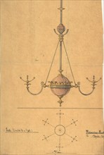 Design for a Glass Chandelier, ca. 1880.