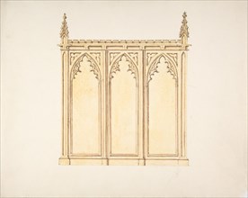 Design for a Gothic Paneling, early 19th century.