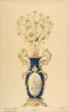 Design for a Porcelain Candelabra with Nine Branches, 19th century.