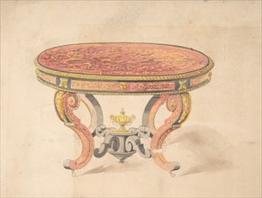 Design for a Round Renaissance Style Table, 19th century.