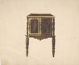Design for a Small Cabinet with Elaborately Carved Legs, early 19th century.