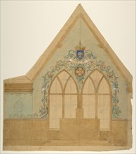 Design for an Altar Chapel, Farnborough, England, 1880-86.