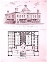 Design for Astor's Hotel, New York, 1834.