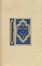 Design for Bookcover, Sir Roland Ashton, by Lady Long, 1845-70.