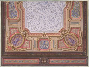 Design for Ceiling of Grand Salon, Hôtel Hope, 1867.