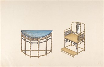 Design for Export Furniture, ca. 1800.