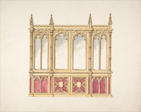 Design for Gothic Tracery and Paneling, early 19th century.