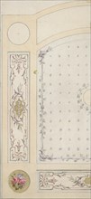 Design for painted decoration of wall or ceiling panels, including the word "Frascati", second half 19th century.