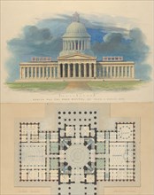 Design for the Capitol of Ohio, Columbus, 1839.