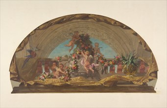Design for the Decoration of a Lunette on the Staircase, Hôtel de Pless, Berlin, second half 19th century.