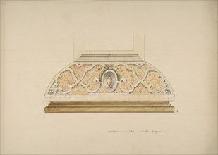 Design for the decoration of the stairway in the Chateau d'Ognon of M. deMachy (Oise, France), second half 19th century.