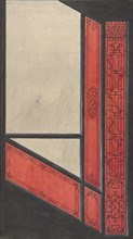 Design for the painted decoration in the Chinese style for the stairway of the house offered by the Empress to the duc de Mouchy on the occasion of his marriage, second half 19th century.