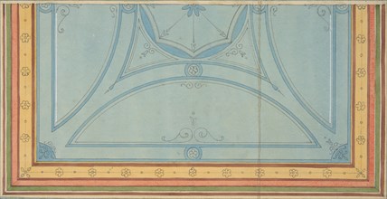 Design for the painted decoration of a ceiling, second half 19th century.