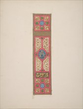 Design for the painted decoration of a wall of ceiling panel monogrammed "CA", second half 19th century.