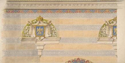 Design for Upper Wall Decoration, Farnborough, England, 1880-86.