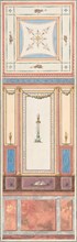 Design for Wall Paneling and Ceiling in Pompeiian Style, The Deepdene, Dorking, Surrey, 1875-79.