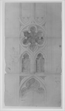 Design for window tracery for Chapman - full size, 1853-55.