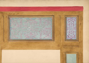 Design for woodwork and painted panels, 19th century.