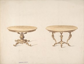 Designs for Two Round Tables, early 19th century.