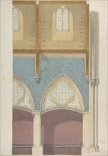 Elevation of Nave, Chapelle des Catéchismes, Ste Clothilde, Paris, second half 19th century.