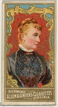 Empress of Germany, from World's Sovereigns series (N34) for Allen & Ginter Cigarettes, 1889.