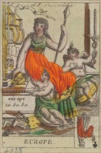 Europe from Playing Cards (for Quartets) 'Costumes des Peuples Étrangers', 1700-1799.