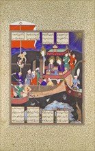 Firdausi's Parable of the Ship of Shi'ism, Folio 18v from the Shahnama (Book of Kings) of Shah Tahmasp, ca. 1530-35.