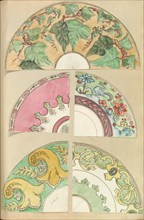 Five Designs for Decorated Plates, 1845-55.