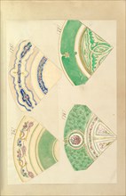 Four Designs for Decorated Plates, 1845-55.