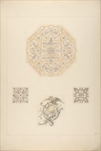 Four designs for decorative motifs, 1830-97.