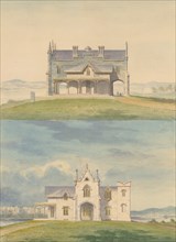 Knoll for William and Philip R. Paulding, Tarrytown (south and east [front] elevations), 1838.