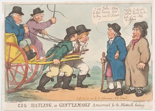 Gig Hauling, or Gentlemanly Amusement for the Nineteenth Century, April 3, 1801.