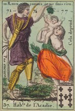 Hab.t de l'Acadie from Playing Cards (for Quartets) 'Costumes des Peuples Étrangers', 1700-1799.
