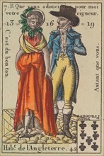 Hab.t de l'Angleterre from Playing Cards (for Quartets) 'Costumes des Peuples Étrangers', 1700-1799.