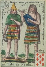 Hab.t de Nootka from Playing Cards (for Quartets) 'Costumes des Peuples Étrangers', 1700-1799.