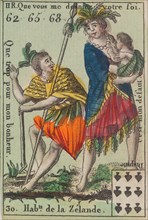 Hab.ts de la Zelande from Playing Cards (for Quartets) 'Costumes des Peuples Étrangers', 1700-1799.